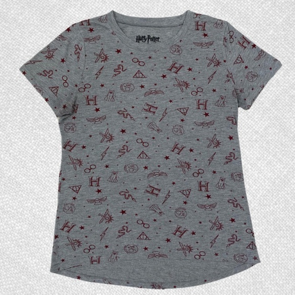 Harry Potter Iconic Symbols Women’s T-Shirt Grey Size L